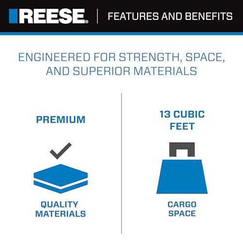 Reese حقيبة نقل البضائع المقاومة للمطر من ريس إكسبلور 1043000، سعة 13 قدم مكعب، 54 × 21 × 20 بوصة، تناسب معظم حوامل البضائع المثبتة على السحب - Image 4