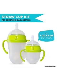 Straw Transition Cup Kit For Comotomo Baby Bottles ; Conversion Kit Fits 5 Ounce And 8 Ounce Bottles ; Soft Silicone Straw Top Bottle Nipple & Weighted Straw To Help Baby Transition ; 2 Pack (Green) - pzsku/Z62EFD9EF8CEDFFB908D4Z/45/_/1688970357/2a571a13-4d2c-4dd0-a40b-95ac58cc3fbc