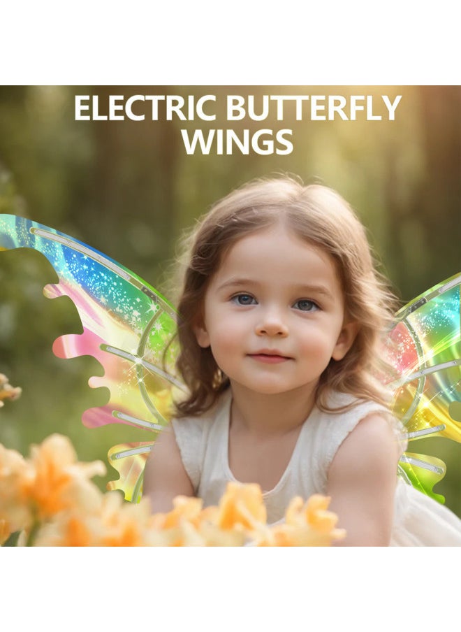 Generic - Children Girls Luminous Butterfly Electric Wings Toy Music Elf Wings Performance Costumes Wholesale-Color:National Tide Green Remote Control Watch [ordinary Battery]] - Image 1