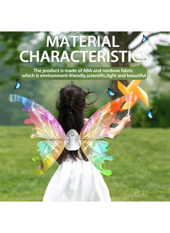 Generic - Children Girls Luminous Butterfly Electric Wings Toy Music Elf Wings Performance Costumes Wholesale-Color:National Tide Green Remote Control Watch [ordinary Battery]] - Image 1