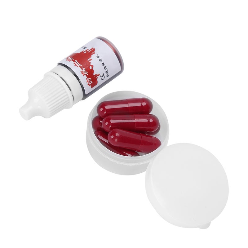 Fake Blood Capsules Halloween Makeup Blood Costume Cosplay Prop Party Trick Supplies - Image 3