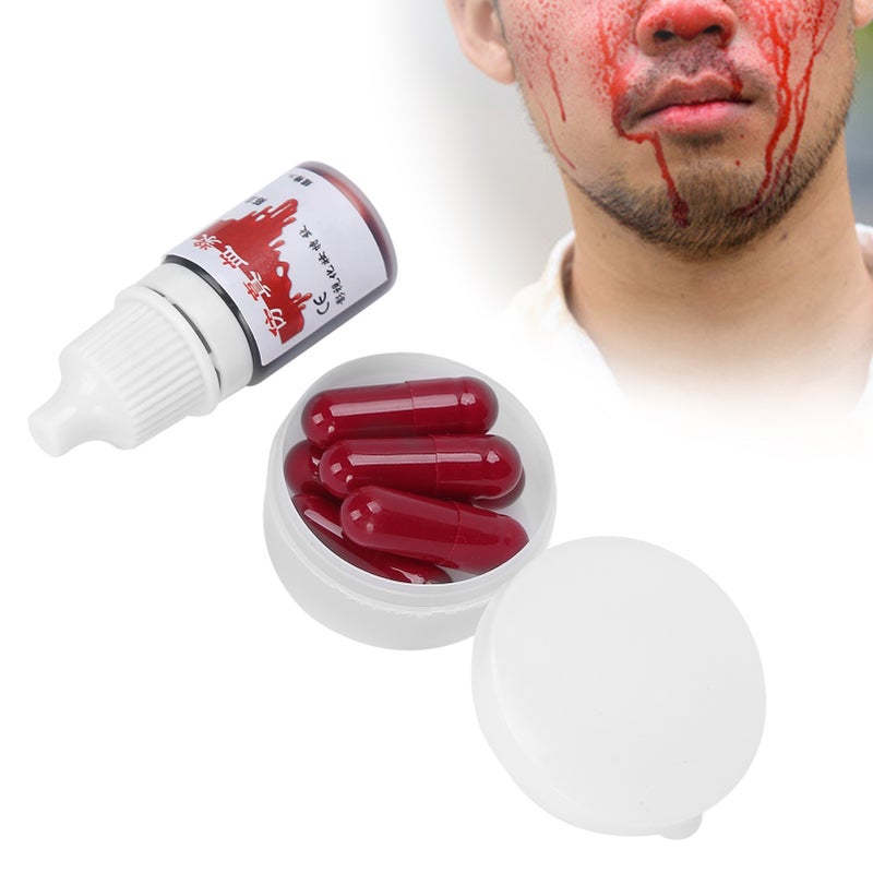 Fake Blood Capsules Halloween Makeup Blood Costume Cosplay Prop Party Trick Supplies - Image 1