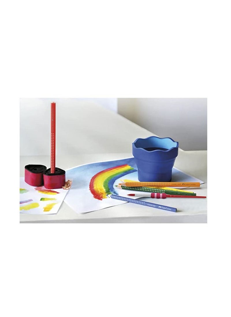 Faber-Castell trio 3 Hole Sharpener Assorted Colours 183801