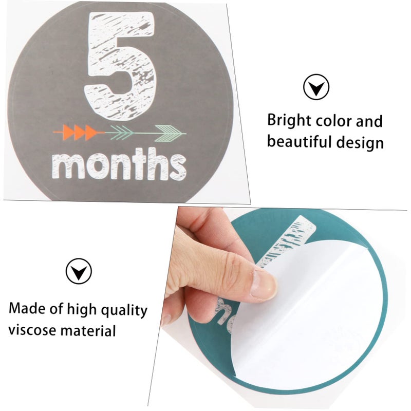 12Pcs Baby Milestone Stickers Easy Peel Photo Props for Boys First Year Photography - Image 5