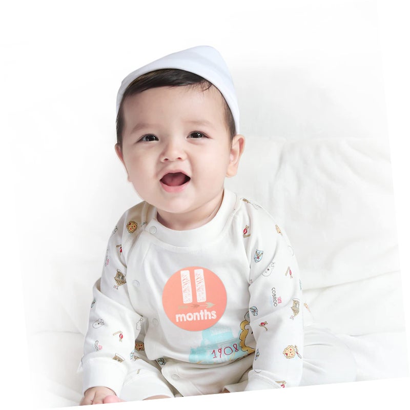 12Pcs Baby Milestone Stickers Easy Peel Photo Props for Boys First Year Photography - Image 3