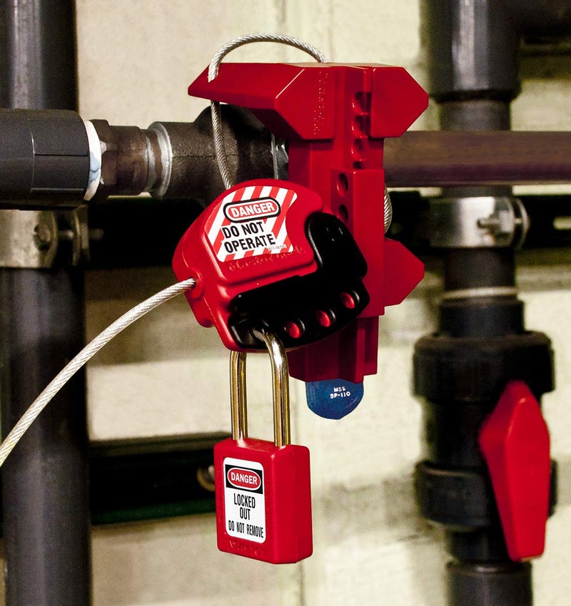 Master Lock Red Lockout Tagout Safety Padlock with Key, Metal Shackle and Non-Conductive Lock Body for Electrical Applications, 410RED - Image 5