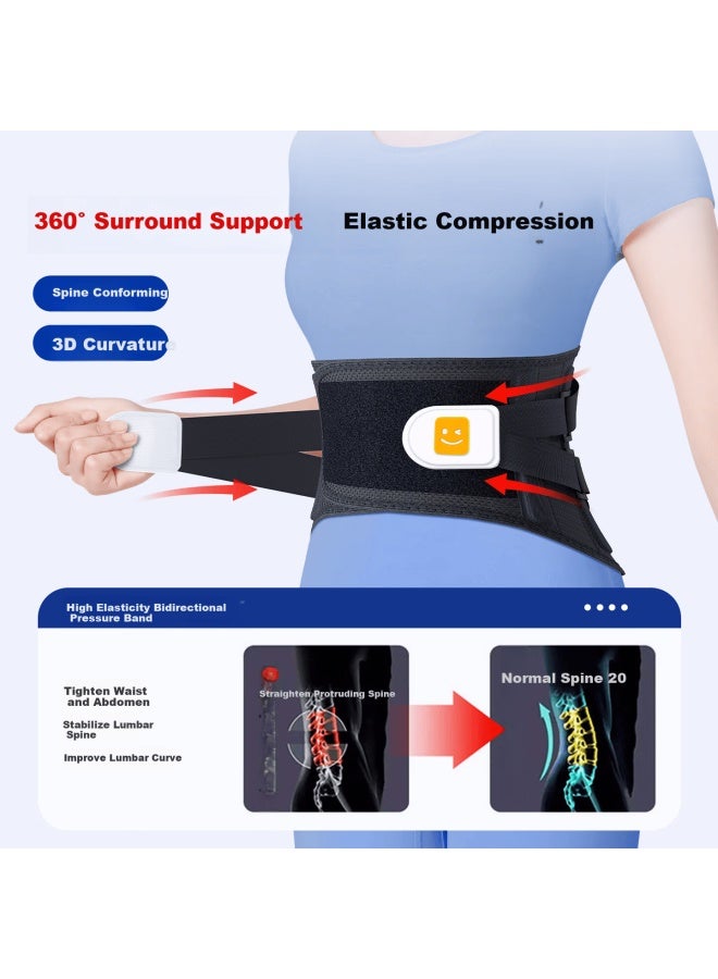 Propard Medical Grade Lumbar Support Belt Waist Brace For Lumbar Muscle Strain And Herniated Disc, Thin Breathable Waist Support For Men And Women XL - Image 3