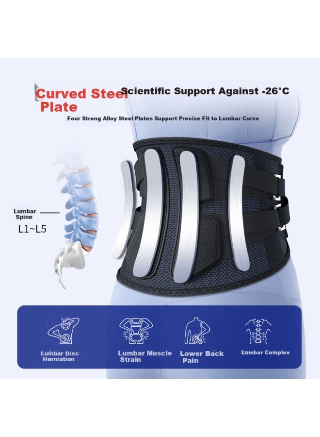 Propard Medical Grade Lumbar Support Belt Waist Brace For Lumbar Muscle Strain And Herniated Disc, Thin Breathable Waist Support For Men And Women XL - Image 2