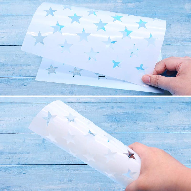 Koogel American Flag 50 Star Stencil, 13 Stars 1776 Stencils for DIY Crafts, Patriotic Decorations, Party, School Projects, Reusable Drawing Templates for Painting on Wood, Wall, Paper, Fabric - Image 3