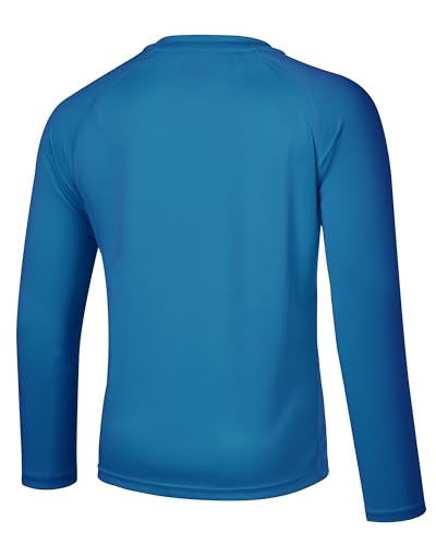 Willit Boy's UPF 50+ Sun Protection Shirt Long Sleeve Rash Guard Swim Shirts Youth SPF Fishing Quick Dry Shirt Ocean Blue XS - Image 3