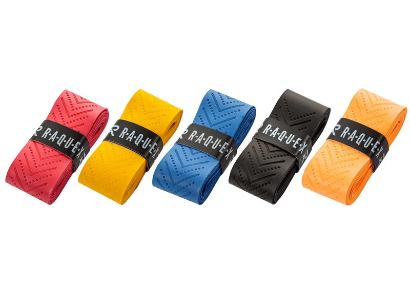 Raquex Raquex Evolve Racket Overgrip Tape - Tennis Racket, Badminton, Squash, Padel 5 Pack Multicoloured Racquet Over Grip - Durable, Soft, Anti Slip Overgrip – Recyclable cardboard outer packaging  - Image 2