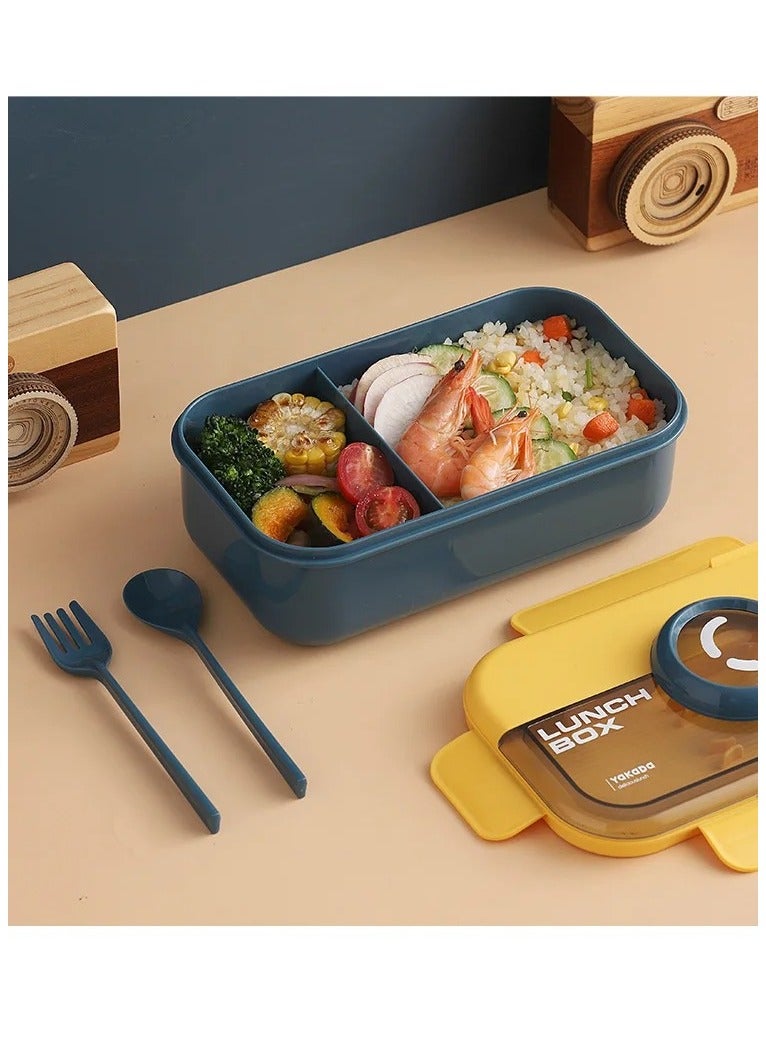 Reusable 1100ml Food-Grade PP Bento Lunch Box with Tableware for Adults & Kids | Microwave Safe  - Image 3