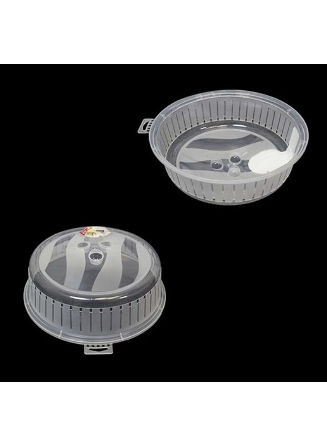 غطاء ميكرويف للطعام 2 قطع مزود بفتحة للبخار – خامة عالية الجودة لحفظ الطعام وتسخينه بأمان R - Image 2