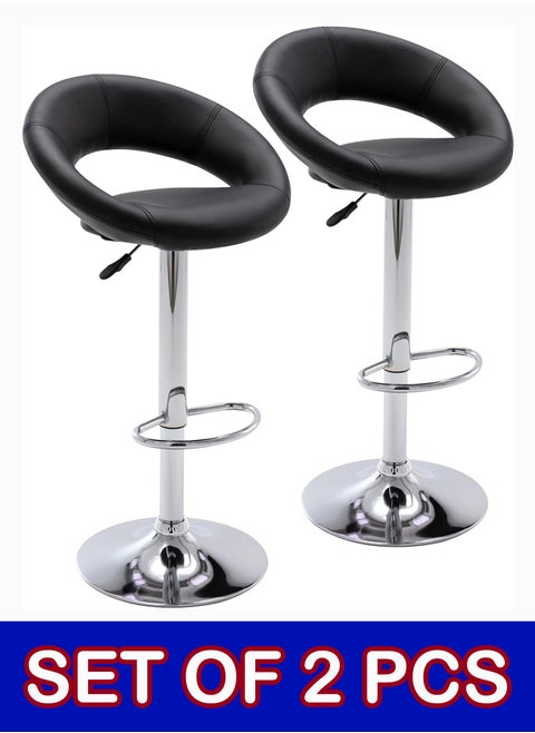SET OF 2 Bar Stools Modern Counter Height Barstools Adjustable
