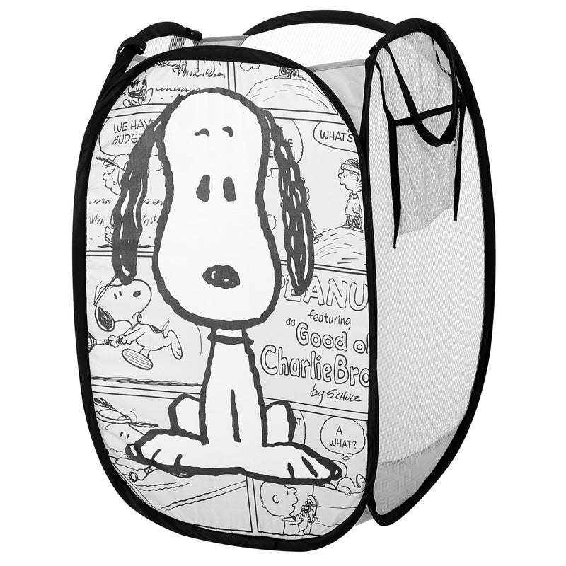 Idea Nuova Peanuts Snoopy Collapsible Laundry Basket, Lightweight Clothes Storage Organizer, Foldable Hamper for Bedroom & Playroom - Image 1