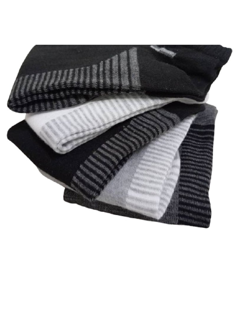 Generic - 6 Pairs of Premium Cotton Socks: Men's 100% Cotton Low Cut Breathable Crew Socks, Casual Running Socks with Non-Slip Design, Perfect Combination of Comfort and Style for All Occasions - Image 1