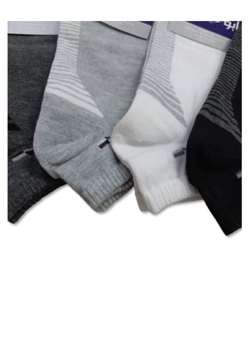Generic - 6 Pairs of Premium Cotton Socks: Men's 100% Cotton Low Cut Breathable Crew Socks, Casual Running Socks with Non-Slip Design, Perfect Combination of Comfort and Style for All Occasions - Image 1