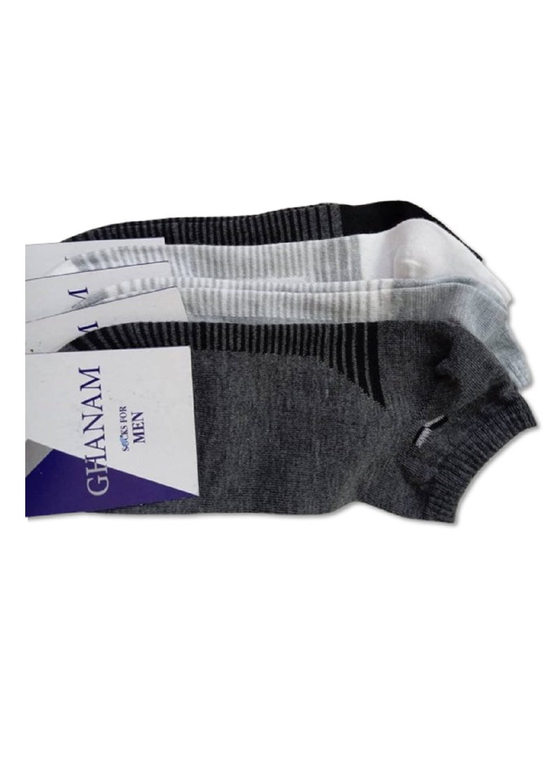 Generic - 6 Pairs of Premium Cotton Socks: Men's 100% Cotton Low Cut Breathable Crew Socks, Casual Running Socks with Non-Slip Design, Perfect Combination of Comfort and Style for All Occasions - Image 1