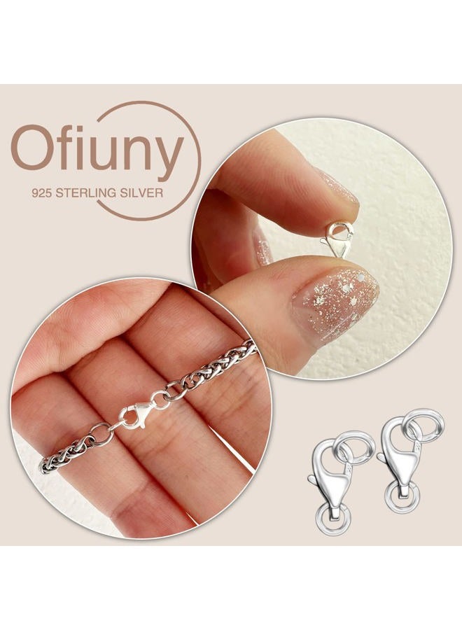 Ofiuny 18K Gold Lobster Clasps for Jewelry Making, 925 Sterling Silver Lobster Claw Clasp with Jump Rings for DIY Necklaces Bracelet Anklet Made in Italy - Image 5