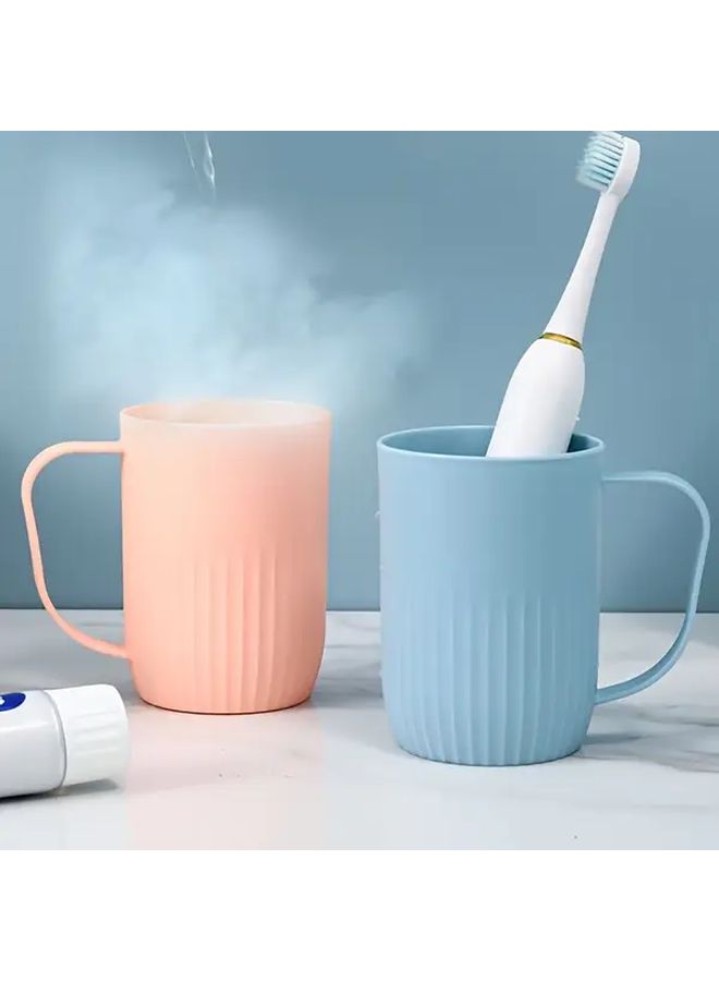 White Plastic Portable Toothbrush Cup With Handle For Home Travel Bathroom Organizer For Toothbrushes Toothpaste And Mouthwash Easy Clean Space Saving Storage Minimalist Holder - Image 5
