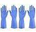 IUCGE Rubber gloves dishwashing 2 Pairs for KitchenCleaning gloves for household ReuseableMediumBlue - Image 1