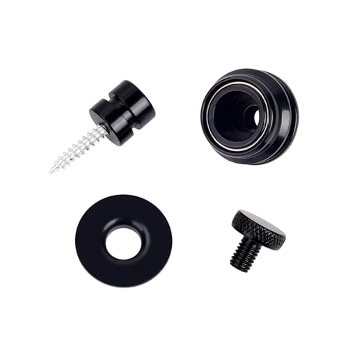 Banworks Quick-Release Locking Strap Buttons Flat Head Security Straplocks for Acoustic/Electric Guitars Pack of 2 JT/DSBDK-02 Black - Image 5