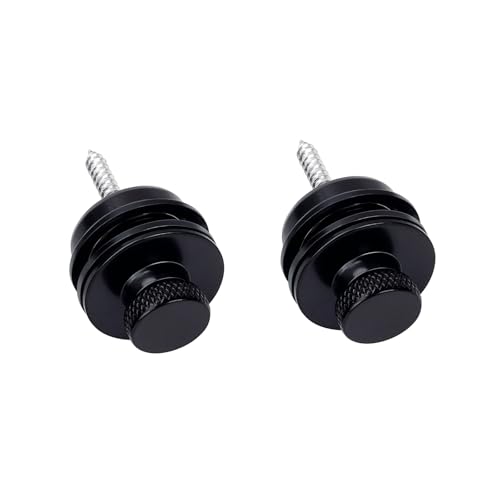 Banworks Quick-Release Locking Strap Buttons Flat Head Security Straplocks for Acoustic/Electric Guitars Pack of 2 JT/DSBDK-02 Black - Image 3