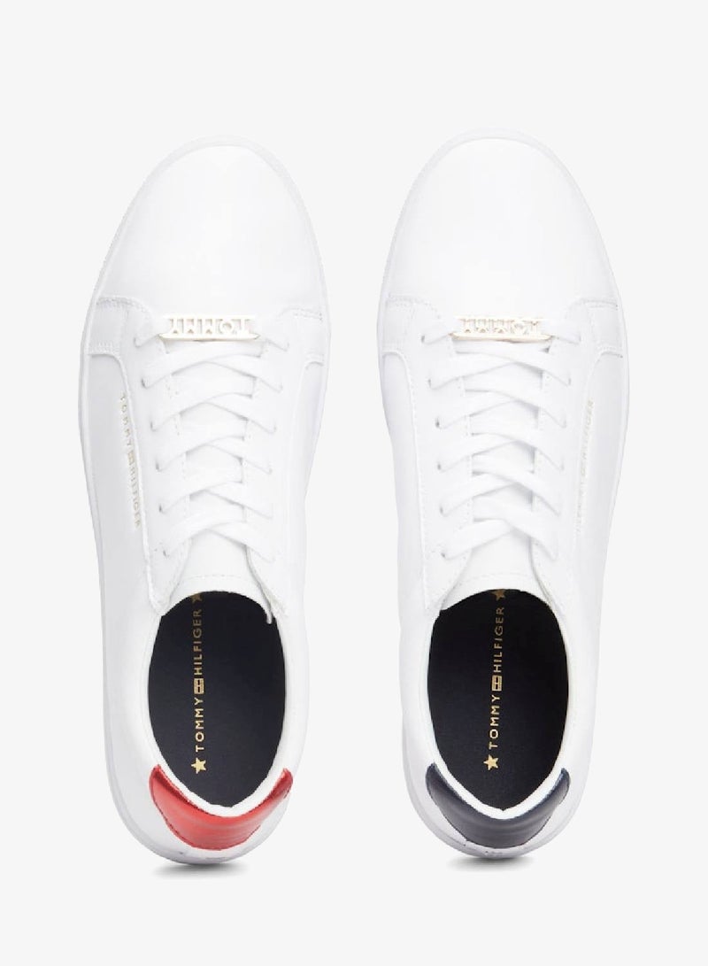 TOMMY HILFIGER Metallic Back Lace-Up Sneakers - Image 4