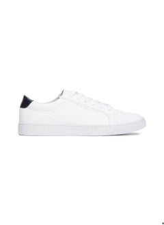 TOMMY HILFIGER Women's Metallic Back Lace-Up Trainers - Leather, White  - Image 1