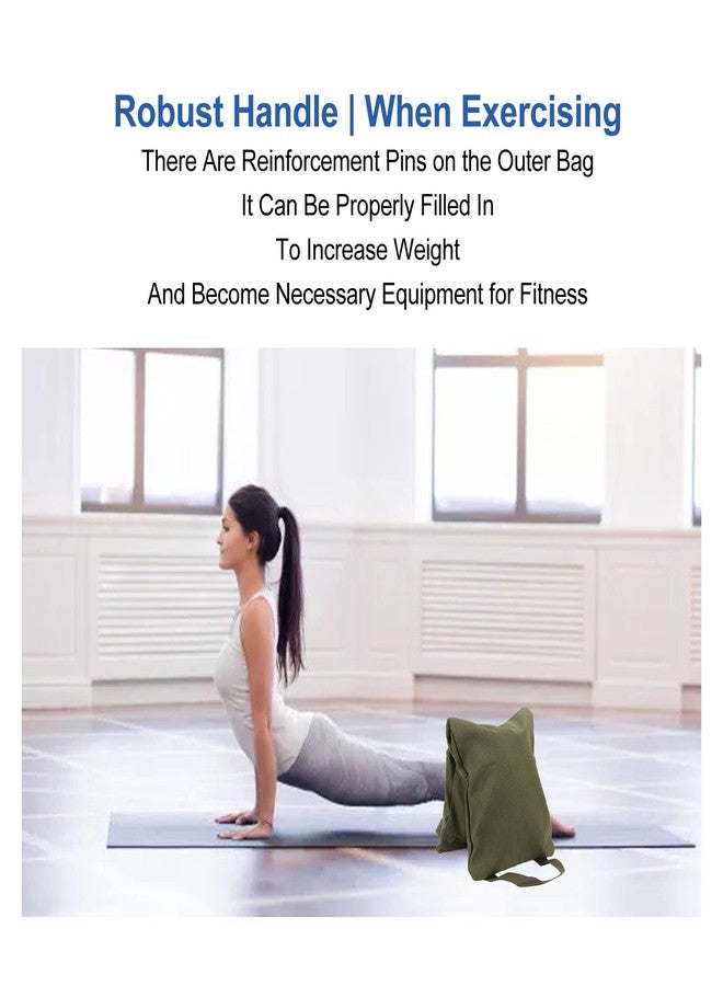Focket Yoga Sandbag, Unfilled Yoga Sand Bags with 2 Handle, Zipper, Bag, Adjustable Yoga Sand Bag for Yoga Weights and Training Sandbags - Image 3
