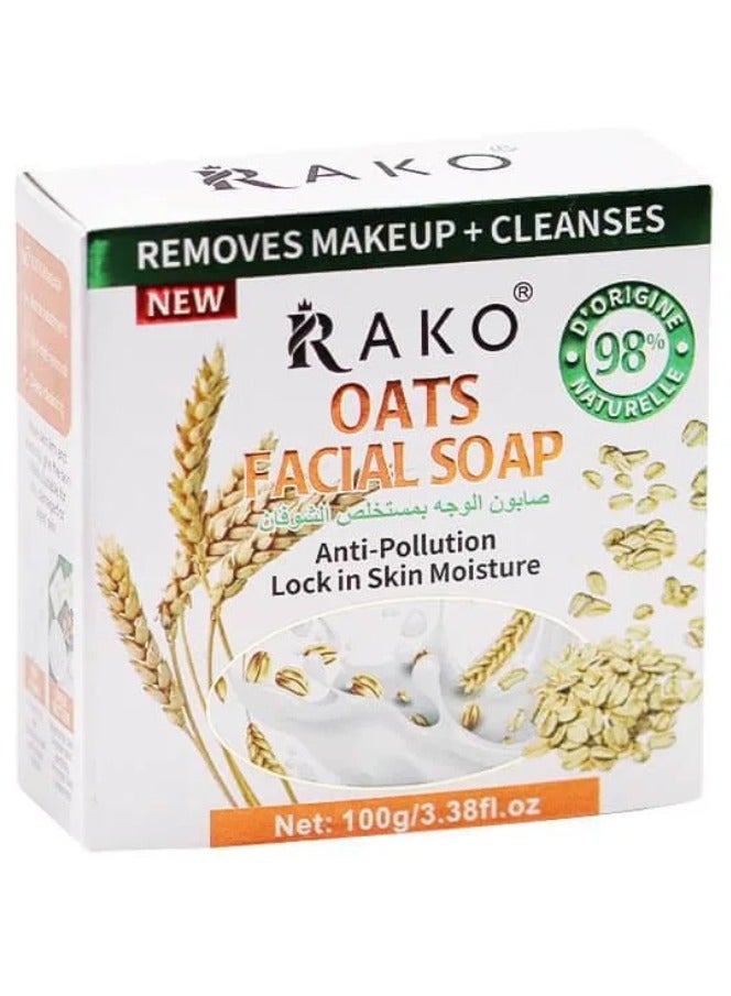 RAKO Oats Facial Soap Anti Pollution Lock in Skin Moisture 100g