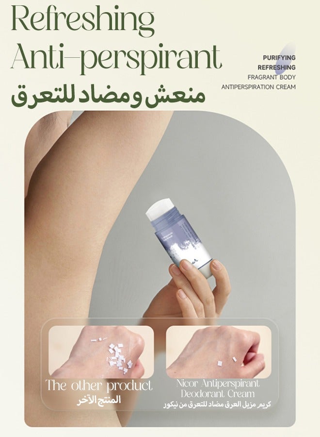 نيكور كريم مزيل لرائحة العرق ومضاد للتعرق منعش | طازجة ونظيفة | كريم مزيل العرق | عطر منزلي طويل الأمد من الفيرومونات | معطر منزلي طبيعي (الحماس والرائحة)  - Image 2