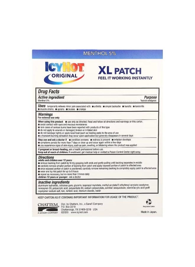 Original Pain Relief Patch XL  3 Patches - pzsku/Z62F0AB9E8516F5A0A6BAZ/45/_/1706533555/d3ac213f-9789-4967-b226-c3678ffd0d68