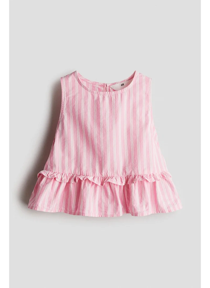 H&M Cotton peplum top