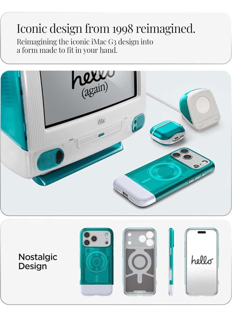 Spigen Classic C1 MagFit for iPhone 17 PRO Case Cover with MagSafe & Extreme Protection Tech - Bondi Blue - Image 3