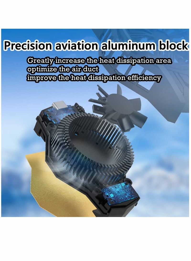 Portable RGB Phone Cooler Fan for Gaming, Fast Cooling Pad for 4.5-7 inch Smartphones, Compatible with iPhone/Android, Ideal Mobile Radiator for Enhanced Gaming Experience. - Image 2