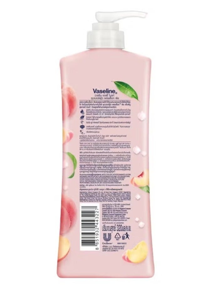 Vaseline Healthy Bright Super Food Fresh Location with Vitamin C and Peach 320 ml - Image 2