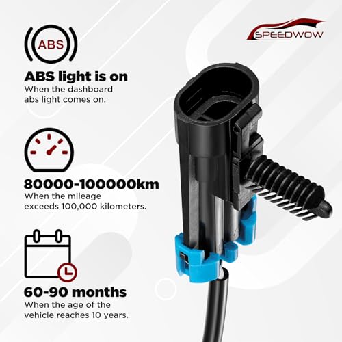 SPEEDWOW 1PC ALS1463 حساس سرعة العجلات ABS متوافق مع شيفروليه سوبربان 2500/ سيلفرادو 2500/ سيلفرادو 2500 HD/ سيلفرادو 3500 HD/ سيلفرادو 3500، GMC يوكون XL 2500/ سييرا 2500 3500 HD، H2 - Image 5