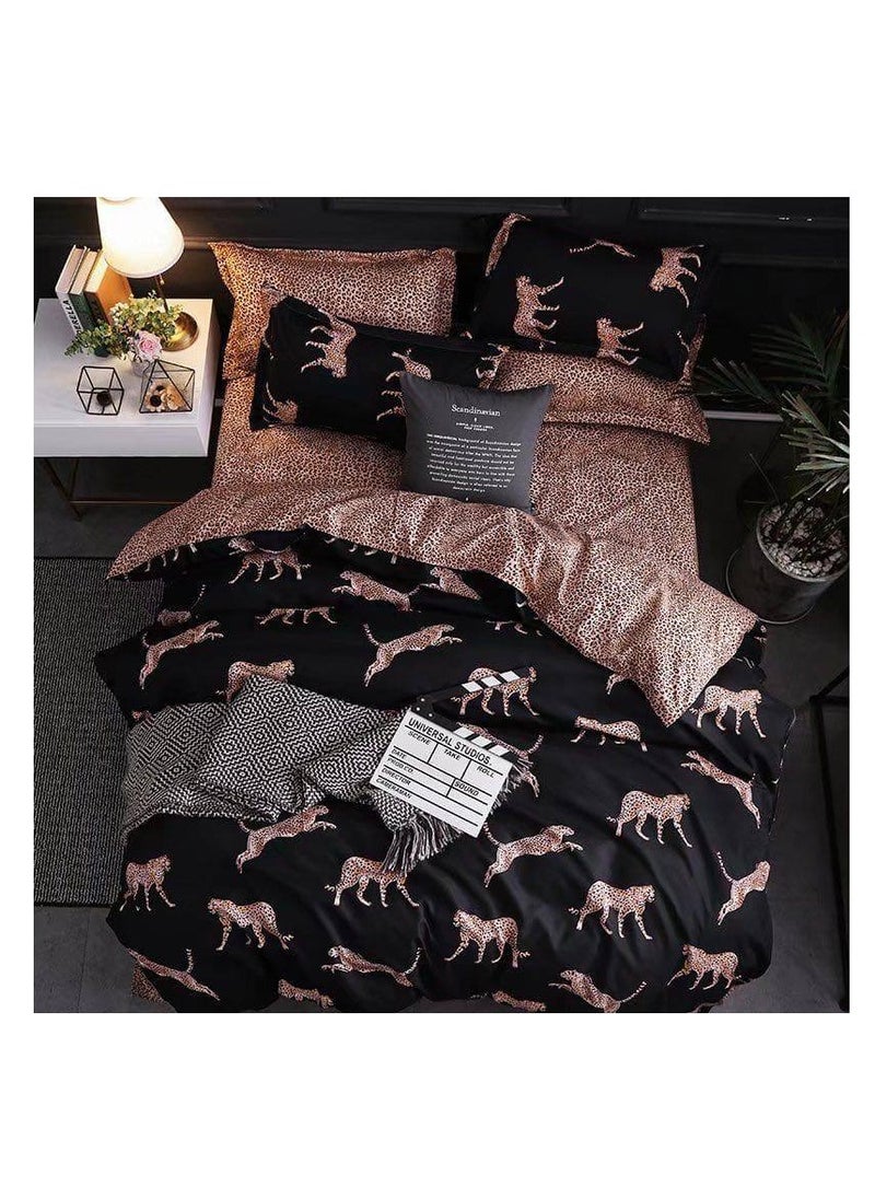 BAIG Petals And Floral Designs Single Size Duvet Cover Set, Multicolour  Fitted Sheets Size 120X200 30Cm Cotton Polyester 160X210Cm 