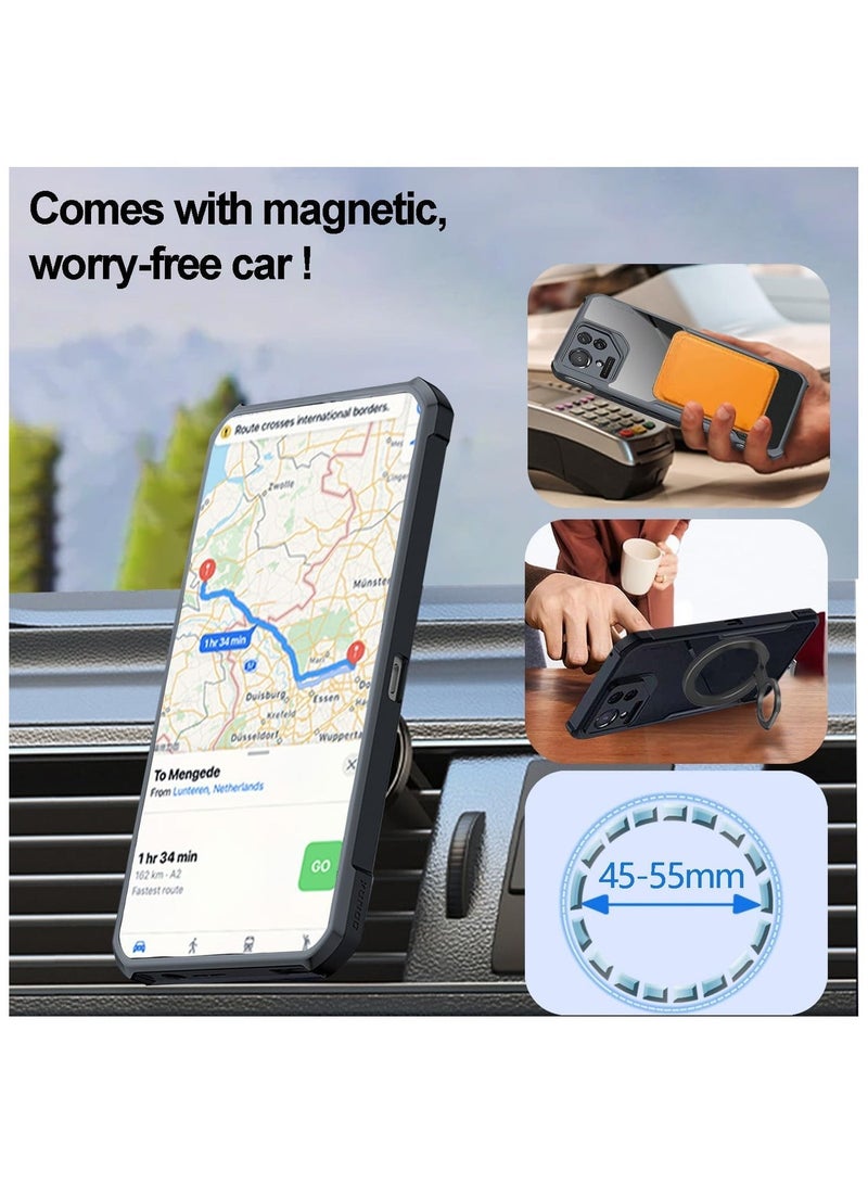 عام حافظة لهاتف ASUS ROG Phone 8 Pro 5G، متوافقة مع MagSafe، حافظة هاتف محمول مصنوعة من مادة TPU الناعمة وممتصة للصدمات من الأكريليك، حافظة واقية للوسادة الهوائية مضادة للسقوط ومضادة للصدمات، مغناطيسية - Image 2