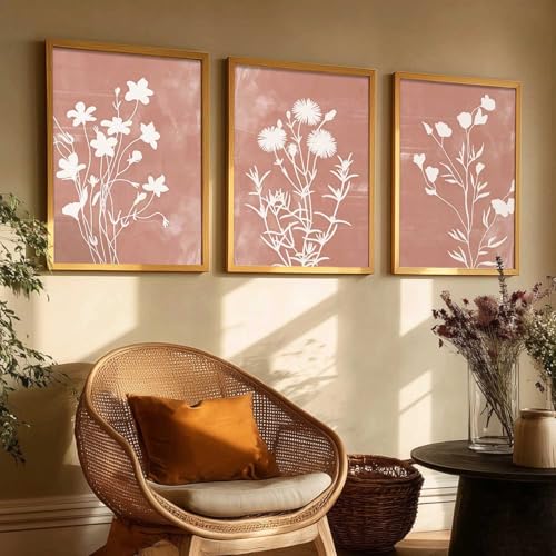 kotart Botanical Art Home Decoration Painting | Floral Paintings With Frame For Living Room Bed Room Hotel Wall Decor Digital Reprint Set of 3 (13X17 inch) - Image 3