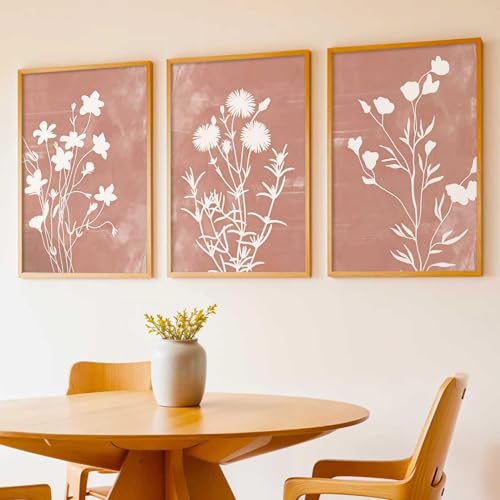 kotart Botanical Art Home Decoration Painting | Floral Paintings With Frame For Living Room Bed Room Hotel Wall Decor Digital Reprint Set of 3 (13X17 inch) - Image 4
