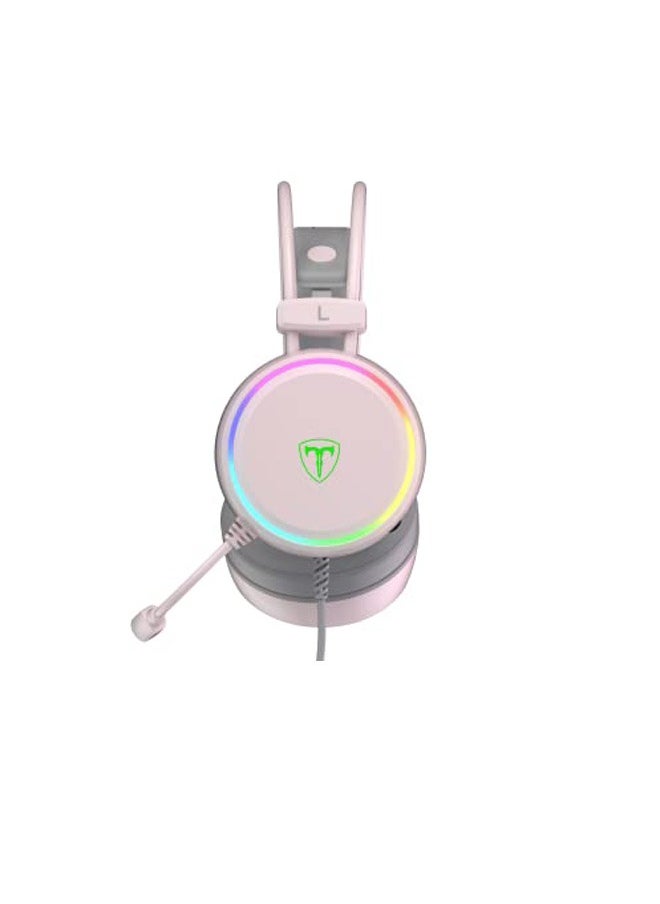 Rock Pow Stereo Gaming Headset for PS4 PC Xbox One PS5 Controller, Over Ear Headphones with Mic, RGB LED Light, Bass Surround, Soft Memory Earmuffs for Laptop Mac Nintendo NES Games  - Image 2