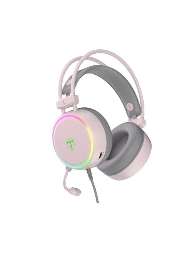Rock Pow Stereo Gaming Headset for PS4 PC Xbox One PS5 Controller, Over Ear Headphones with Mic, RGB LED Light, Bass Surround, Soft Memory Earmuffs for Laptop Mac Nintendo NES Games  - Image 3