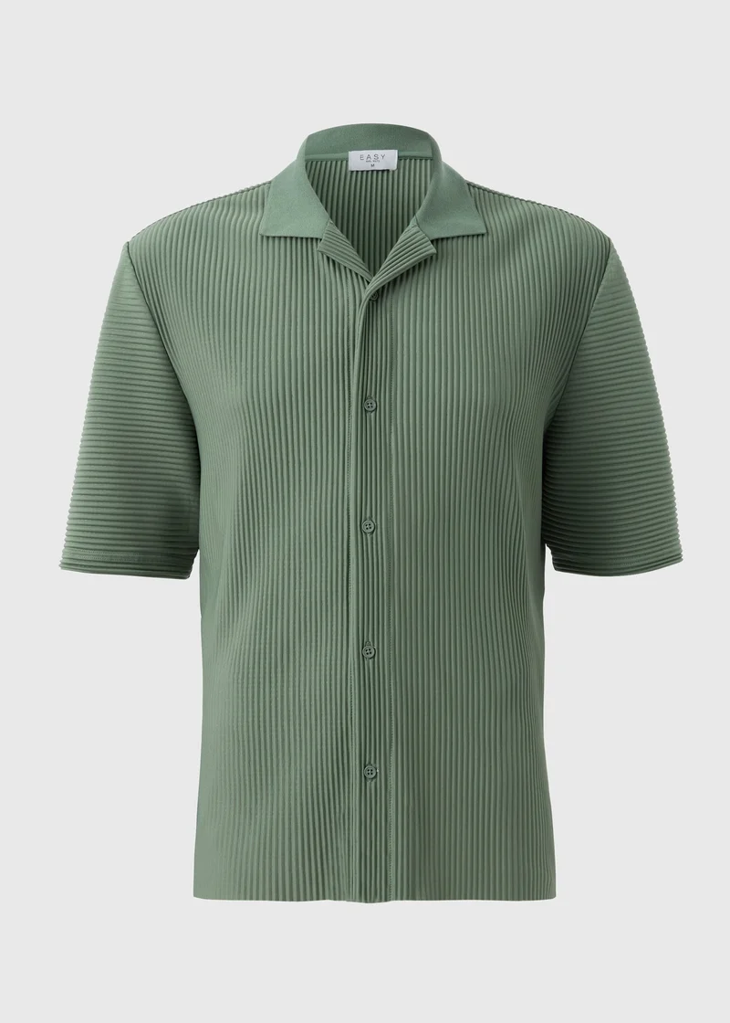 Matalan Khaki Plisse Co Ord Shirt