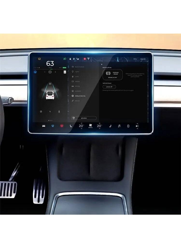 FUJİMAX FUJIMAX Tesla Model 3 and Model Y 15 Inch Navigation Multimedia Compatible 9h Tempered Screen Protector  - Image 4