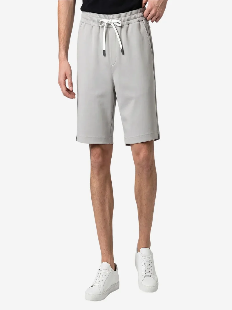 Tommylife Stone Natural TOMMY Men's Mid Waist Jersey Shorts for Men | Best Price UAE