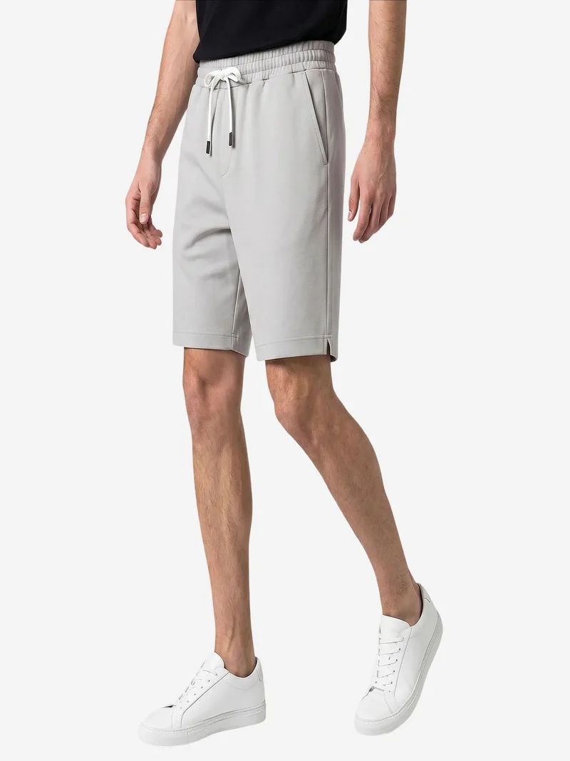 Tommylife Stone Natural TOMMY Men's Mid Waist Jersey Shorts for Men | Best Price UAE