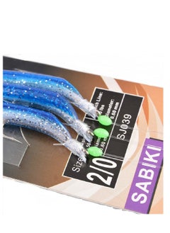 Generic Sea Fishing Saltwater Sabiki Hook Rigs Blue Tube Tuna Lures Trolling Fishing Herring Bait Jig soft lure Sabiki lure, Ideal For Freshwater and Saltwater  - Image 2