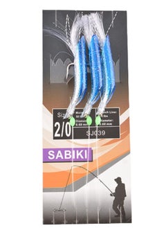 Generic Sea Fishing Saltwater Sabiki Hook Rigs Blue Tube Tuna Lures Trolling Fishing Herring Bait Jig soft lure Sabiki lure, Ideal For Freshwater and Saltwater  - Image 1